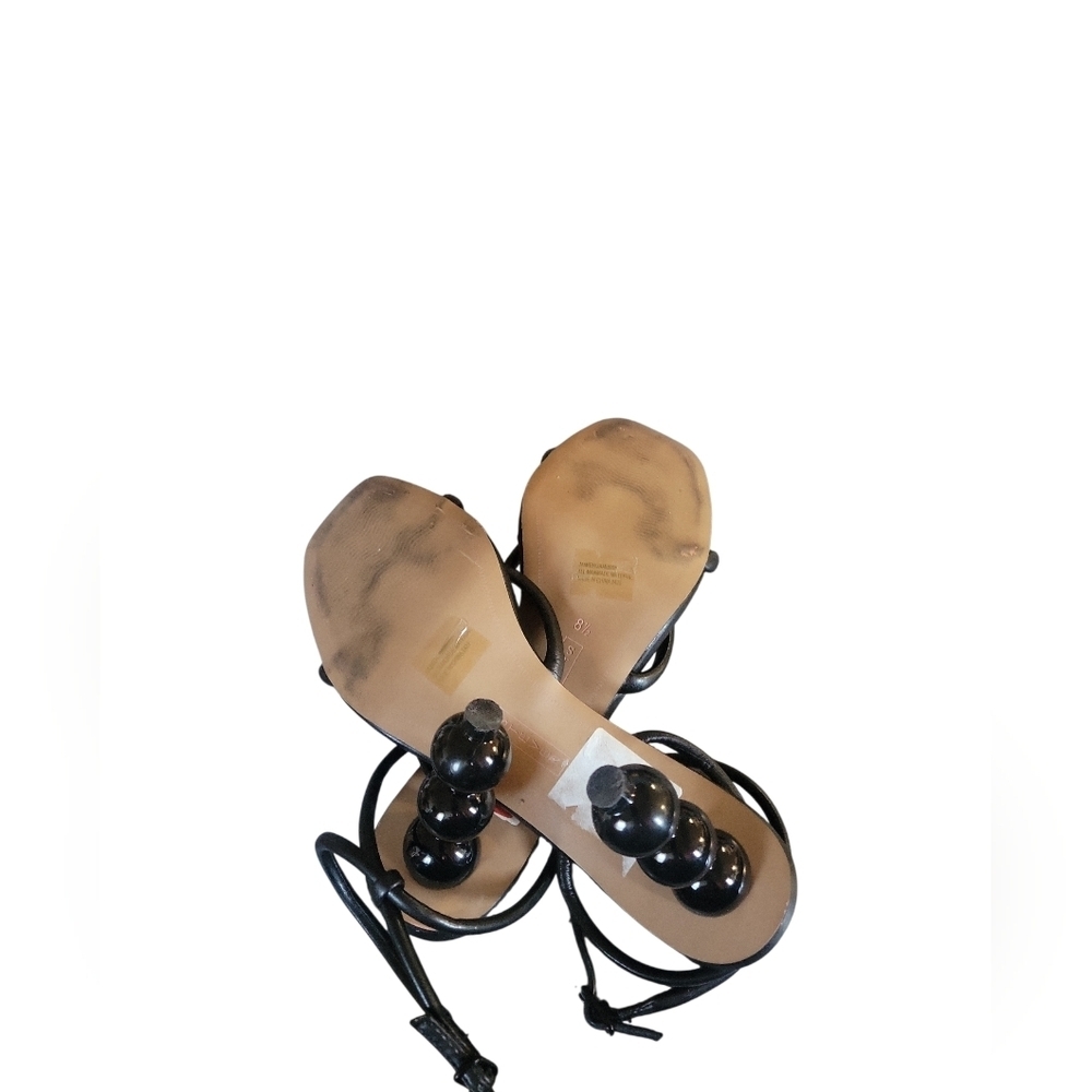 Steven By Steve Madden Black Strappy Jaimeh Tubular Ankle Fastener Sandals 8 1/2 - Picture 3 of 8
